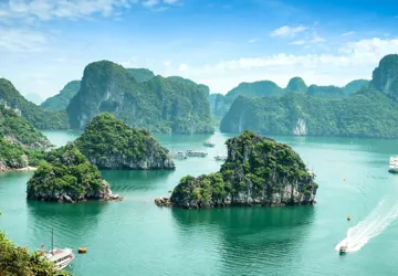 Halong Bay er et smukt syn. Foto Viktors Farmor