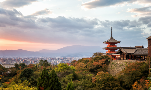 Kyoto er den gamle hovedstad i Japan. Foto af Viktors Farmor