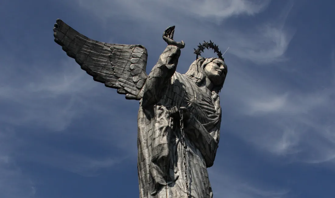 La Virgen de Quito (Quitos Madonna) på El Panecillo højen. Foto Claus Bech