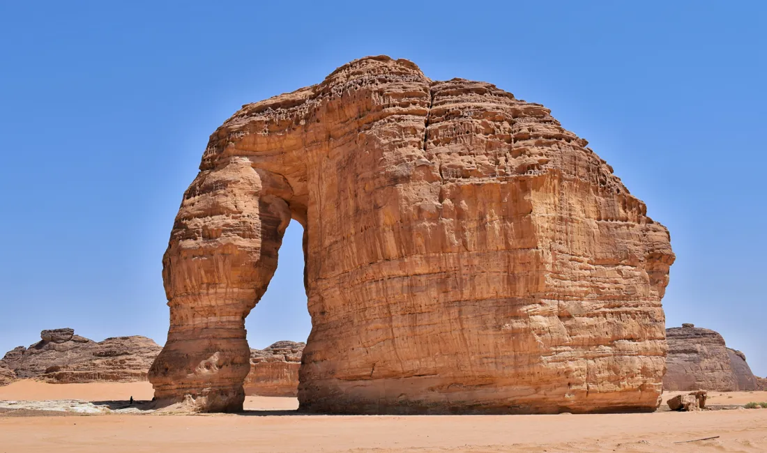 Elephant Rock er den mest berømte klippeformation ved Al Ula. Foto Viktors Farmor