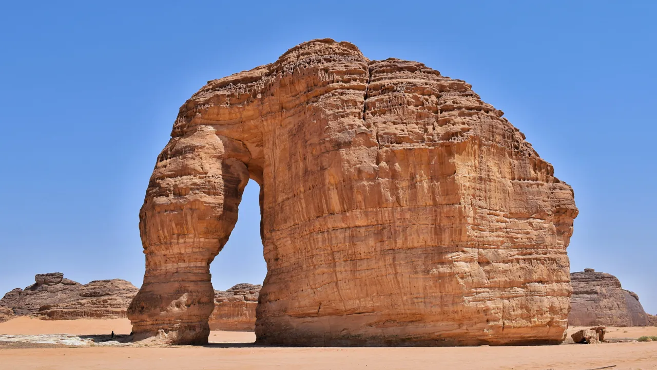 Elephant Rock er den mest berømte klippeformation ved Al Ula. Foto Viktors Farmor