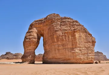 Elephant Rock er den mest berømte klippeformation ved Al Ula. Foto Viktors Farmor