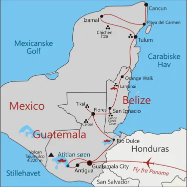 Guatemale - Belize - Mexico - Atitlan - Tikal - Cichen Itza - cancun